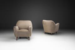 Pair of Curved Armchairs Europe ca Mid 20th Century - 4452459