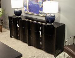Pair of Curved Front Black Lacquered Chests - 3516429