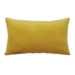 Pair of Cushions With Contemporary Jungle Print Yellow Velvet and Cotton - 3212086