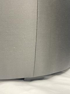 Pair of Custom American Lounge Chairs in Charcoal Gray Fabric - 4365900