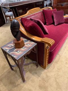 Pair of Custom Art Deco Style Tile and Fer Forge Side Tables - 4656386
