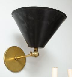 Pair of Custom Brass Sconces Inspired by Midcentury Design - 1556871