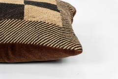 Pair of Custom Lumbar Cushions from Vintage African Kuba Cloth - 4279343