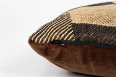 Pair of Custom Lumbar Cushions from Vintage African Kuba Cloth - 4279345