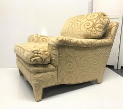 Pair of Custom Made Damask Velvet Lounge Chairs - 1604674