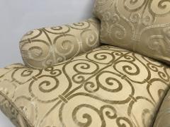 Pair of Custom Made Damask Velvet Lounge Chairs - 1604675