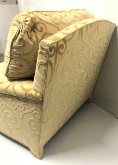 Pair of Custom Made Damask Velvet Lounge Chairs - 1604678