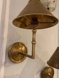 Pair of Custom Patinated Brass Sconces - 1295688