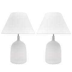 Pair of Custom Plaster Delphine Lamps - 2465926