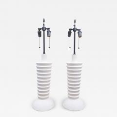 Pair of Custom Plaster Luc Lamps - 2472724