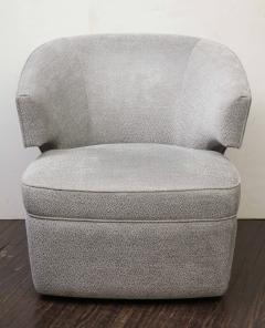Pair of Custom Short Arm Swivel Tub Chairs - 2098737