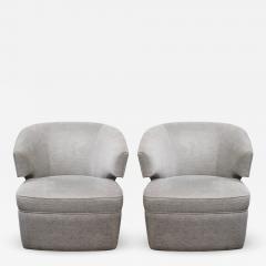 Pair of Custom Short Arm Swivel Tub Chairs - 2099027