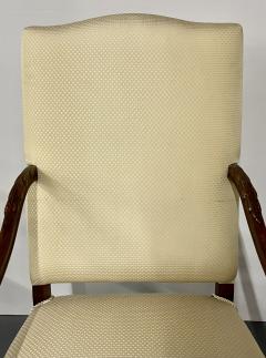 Pair of Custom Throne Hi Back Chairs Fine Upholstery Barley Twist Jacobean - 2511976