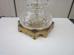 Pair of Cut Crystal and Brass Lamps - 2078448