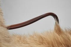 Pair of Danish Easy Chairs in Longhair Sheepskin Denmark 20th Century - 4142680
