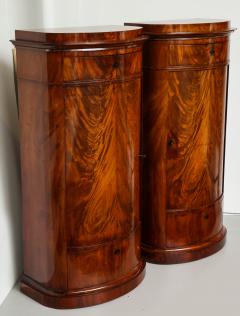 Pair of Danish Empire Oval Pedestal Cabinets - 757430