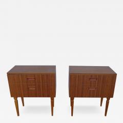 Pair of Danish Mid Century Teak Night Stands - 2674253