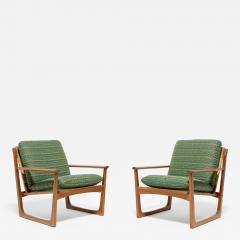 Pair of Danish Modern Cane Back Armchairs by Hans Olsen - 4196683