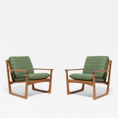 Pair of Danish Modern Cane Back Armchairs by Hans Olsen - 4288248