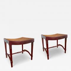 Pair of Danish Modern Classcism Benches in Mahogany - 3917124