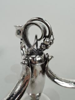 Pair of Danish Modern Jensen Style Sterling Silver 3 Light Candelabra - 3750576