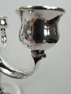 Pair of Danish Modern Jensen Style Sterling Silver 3 Light Candelabra - 3750585