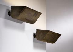 Pair of Danish Modern brass wall lamps - 4522321