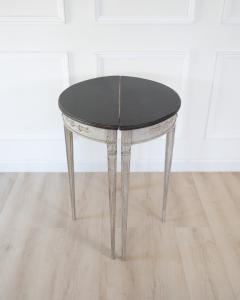 Pair of Danish Neoclassical Painted Demilune Console Tables circa 1920 - 4791393