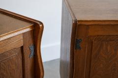 Pair of Danish Oak Cabinets Attributed to Henning Kj rnulf Denmark c 1960s - 4743344