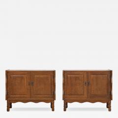 Pair of Danish Oak Cabinets Attributed to Henning Kj rnulf Denmark c 1960s - 4745627