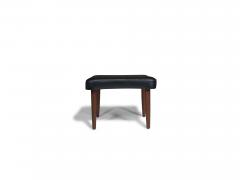 Pair of Danish Ottomans in Original Black Vinyl - 4542654