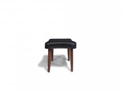 Pair of Danish Ottomans in Original Black Vinyl - 4542656