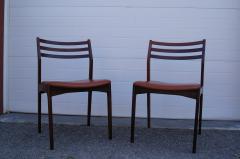 Pair of Danish Rosewood and Leather Side Chairs - 1606469