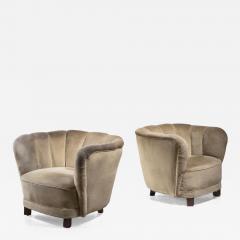 Pair of Danish club chairs - 4759559