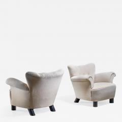 Pair of Danish easy chairs 1940s - 893337