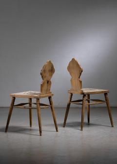 Pair of Danish folk art chairs - 4532528