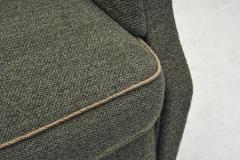 Pair of Dark Green Upholstered Armchairs Scandinavia 1950s - 3898139