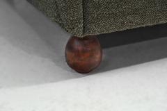 Pair of Dark Green Upholstered Armchairs Scandinavia 1950s - 3898140