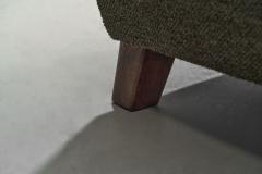 Pair of Dark Green Upholstered Armchairs Scandinavia 1950s - 3898141