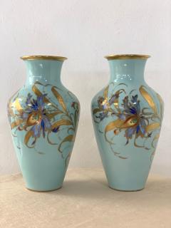 Pair of Decorative Hand Painted Ceramic Vases - 1309912