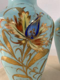 Pair of Decorative Hand Painted Ceramic Vases - 1309914