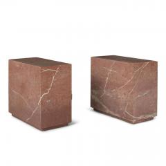 Pair of Deep Cube Shape End Tables - 4126959