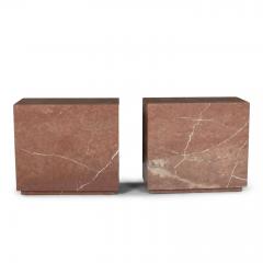 Pair of Deep Cube Shape End Tables - 4126960