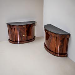 Pair of Demi Lune Charles X Sideboards France circa 1830 - 4542704