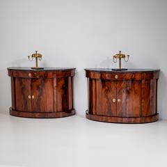 Pair of Demi Lune Charles X Sideboards France circa 1830 - 4542705