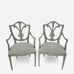 Pair of Dennis Leen Brandelli Italian Dining Arm Chairs - 3601530