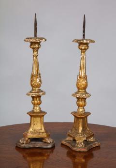 Pair of Diminutive Giltwood Pricket Candlesticks - 1716324