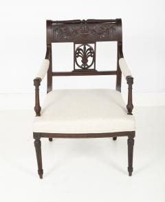 Pair of Directoire Carved Open Armchairs - 2112681