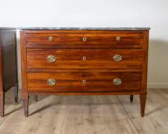 Pair of Directoire Chests in Plum Wood with Original Gray Marble Tops 18th Cent - 4146684