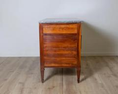 Pair of Directoire Chests in Plum Wood with Original Gray Marble Tops 18th Cent - 4146751